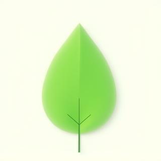 Minimalist green leaf symbolizing sustainable fashion
